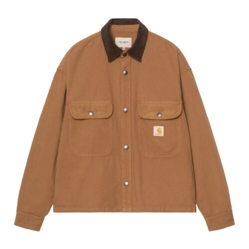 Carhartt WIP Prescott Shirt Jac Hamilton Brown Garment Dyed