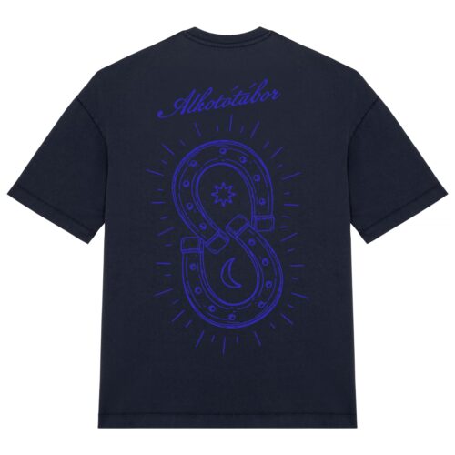 Alkotótábor 23. T-Shirt Boxy Garment Dyed Double Luck Blue/Blue