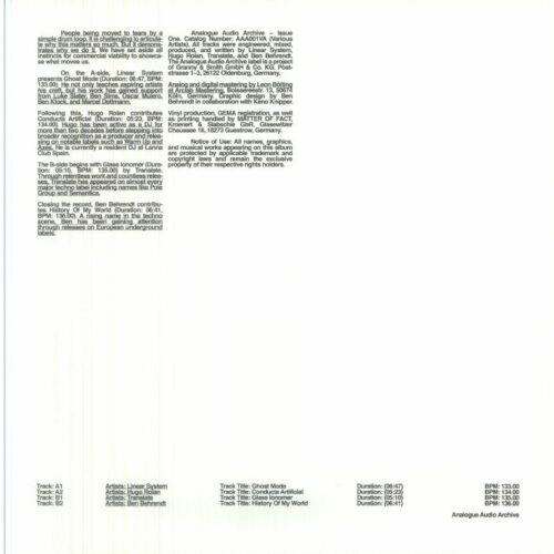 Various - Analogue Audio Archive 001 (12", Comp)