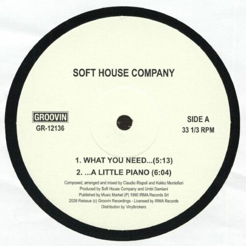 Soft House Company, Key Tronics Ensemble - What You Need / A Little Piano / Calypso Of House (12")